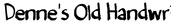 Denne's Old Handwriting font preview